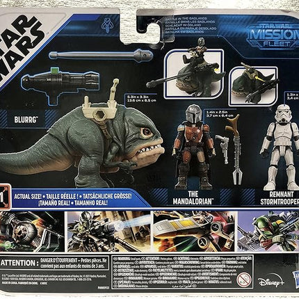 Star Wars Hasbro Mission Fleet Expedition Class The Mandalorian, Blurrg, Remnant Stormtrooper Toys, Battle of The Wasteland