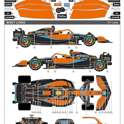 Voltz Toys Authentic Licensed 1:12 McLaren F1 MCL36 Remote Control Car - F1 Collection RC car Series for Kids and Adults - 2.4GHz RC Car for Gift (1:12 McLaren F1 MCL36)