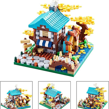 Autumn Architecture Flower Treehouse Micro Blocks Building Sets for Adults Tree and Plants Mini Bricks Modle Kit Creative DIY Gift for Kids.