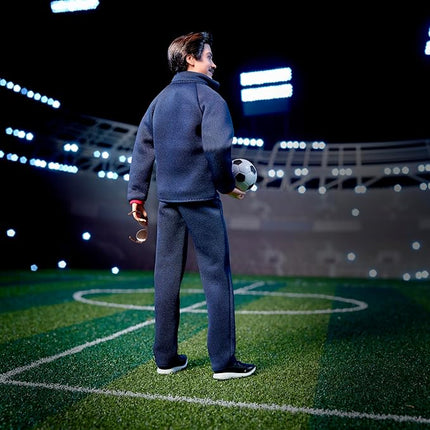 Barbie Signature Fashion Doll, Ted Lasso Wearing Blue Tracksuit with AFC Richmond Logo, Collectible in Displayable Packaging