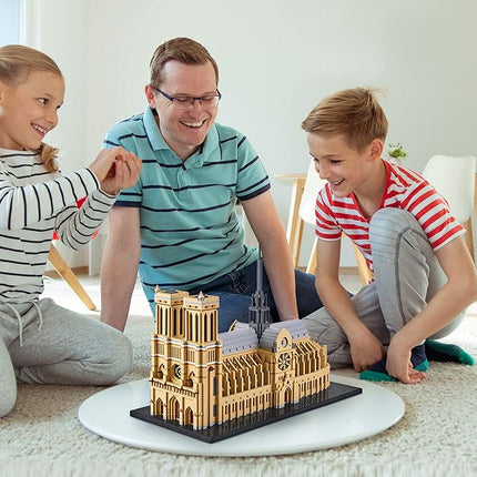 Big Architecture Model Kits Notre Dame Micro Blocks 7380 Pieces Paris Building Kit | Impressive Detail |Challenging Build | Lower Price Sturdy Structure|Gift for Kids and Adults
