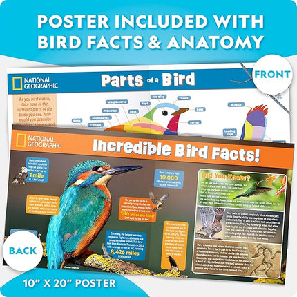 National Geographic Build Your Own Birdhouse Kit – DIY Wooden Birdhouse Craft with Paints, Brush, Bird-Watching Journal & Educational Poster for Kids, Bird House Craft