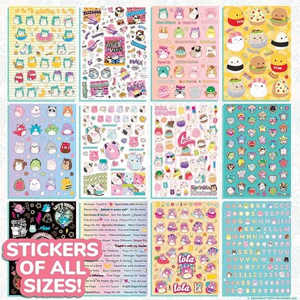 Original Squishmallows 2000+ One of a Kind Sticker Book, 43 Sticker Sheets, Kawaii Squishmallows Stickers for Water Bottle, Notebooks, Party Favor Bags, Cute Stickers & Sticker Books for Kids Ages 4-8