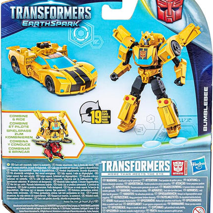 Transformers EarthSpark Warrior Class Bumblebee 5-Inch Robot Action Figure, Converts in 19 Steps, Interactive Toys for Boys and Girls Ages 6 and Up