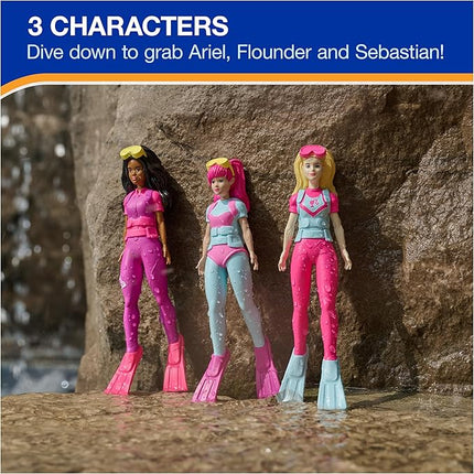 SwimWays Barbie Dive Characters 3-Pack, Swimming Pool Accessories & Kids Pool Toys, Pool Party Supplies & Water Toys for Kids Aged 5 & Up