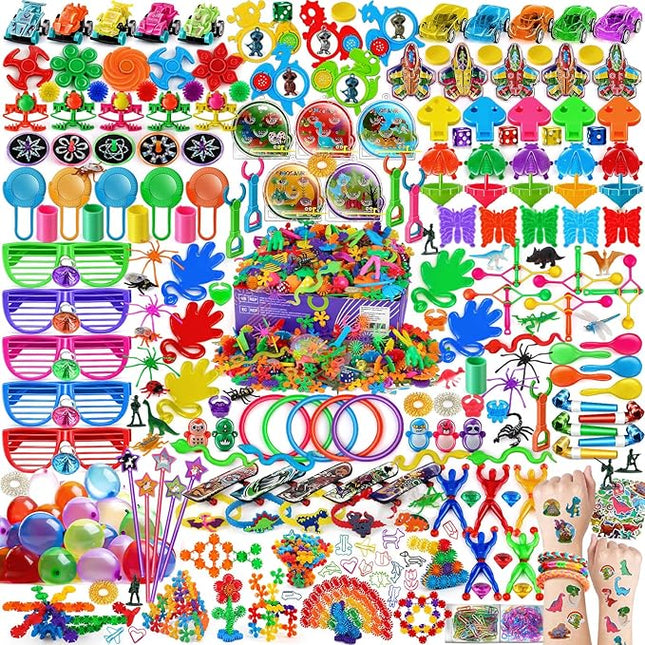 Amy&Benton 1000PCS Classroom Treasure Box Prizes Kids Birthday Party Favors Pinata Assorted Goody Bag Fillers Kid Carnival Prizes Box Toys Assortment