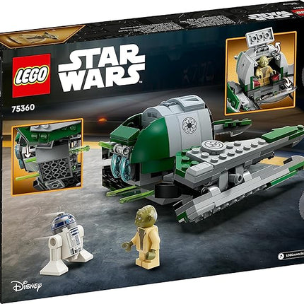 LEGO 75360 Star Wars Yoda's Jedi Starfighter Construction Toy for Boys and Girls, The Clone Wars Vehicle Set with Master Yoda Minifigure, Lightsaber and Droid R2-D2 Figure, Christmas Gift