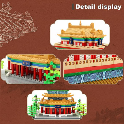 Chinese Architecture Micro Building Blocks Set Stork Tower Collectible 2196PCS Creative Toy Building Sets for Adults and Kids Age 14+