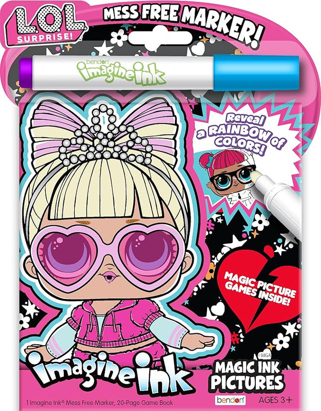 Bendon L.O.L. Surprise Imagine Ink Magic Ink Picture, Game & Activity Book 42755,Multicolor