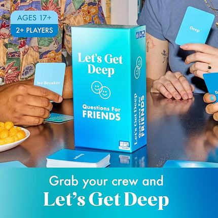 Let’s Get Deep: Friends Edition by Relatable – Valentine’s Day Gift for Friends, Fun Group Card Game for Adults, Party Game with 400 Questions for Game Night
