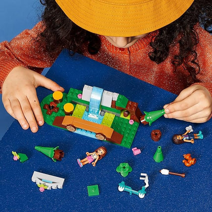 LEGO Friends Forest Waterfall Camping Adventure Set, Building Toys with Andrea and Olivia Mini-Dolls, Toys for 5 Plus Year Old Kids, Girls & Boys, Makes a Great Activity for Kids, 41677