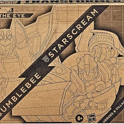 Transformers Toys Heroes and Villains Bumblebee and Starscream 2-Pack Action Figures - for Kids Ages 6 and Up, 7-inch (Amazon Exclusive)