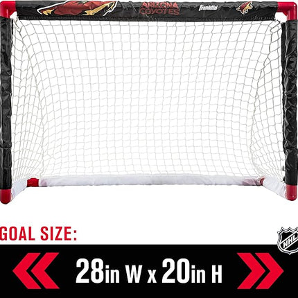 Franklin Sports NHL Mini Hockey Set - Kids Indoor Knee Hockey Goal, Ball, + 2 Stick Combo - Youth Team Indoor Toy Set - Official - Ages 3+