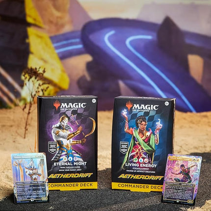 Magic The Gathering Aetherdrift Commander Deck Bundle - 2 of Each Deck (2 Living Energy + 2 Eternal Might)