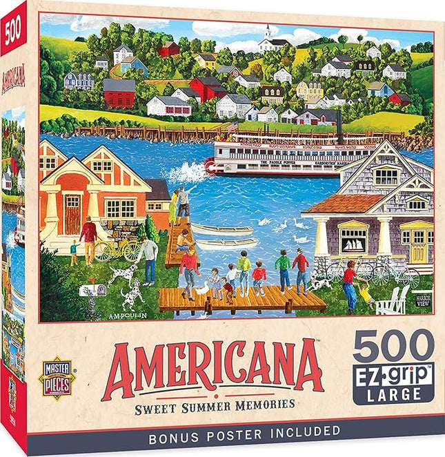 MasterPieces Sweet Summer Memories Jigsaw Puzzle - 500 Piece EZ Grip, Summer Theme - Adult