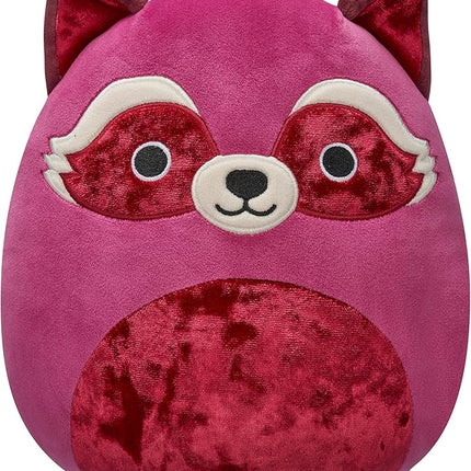 Squishmallows Original 8in Olivieri The Maroon Raccoon with Velvet Accents – Official Jazwares Plush (Little)