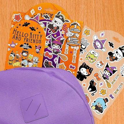 Hello Kitty and Friends Halloween Puffy Playset, Includes 30+ Stickers, 2 Play Scenes, Reusable for Kids