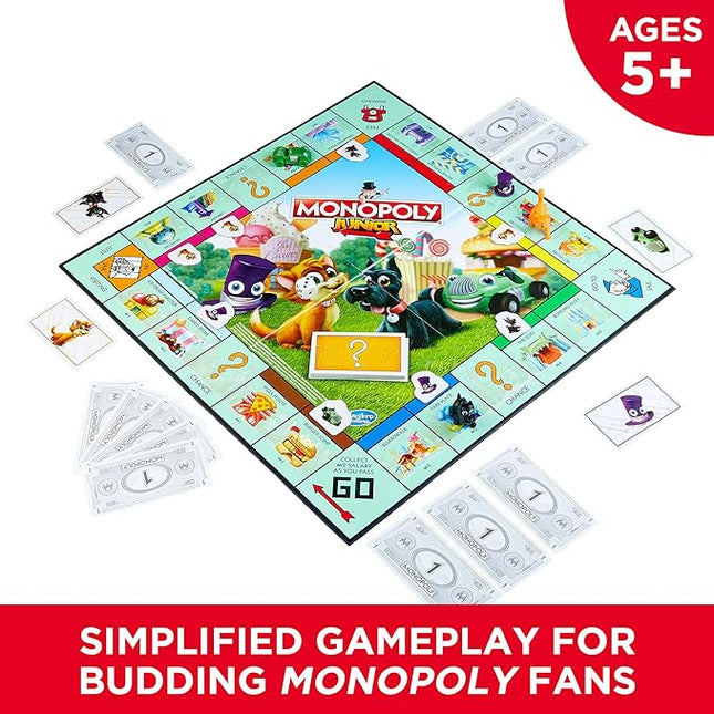 Monopoly Junior Board Game for 4 Players, Ages 5 and up (Amazon Exclusive)