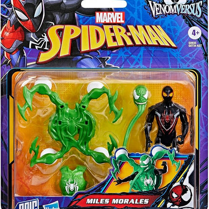 Spider-Man Marvel VenomVersus Epic World of Action Miles Morales Deluxe Figure with Accessories, 4-Inch Super Hero Toys for Kids Ages 4+