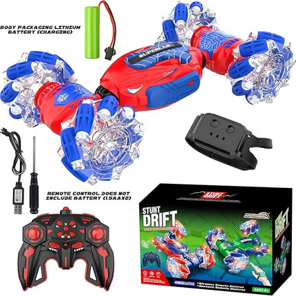 Remote Control Car, Gesture Sensing RC Stunt Car, 4 WD Transform Off Road for Rotating, 2.4Ghz Hand Controlled Remote Control Twister Cars, RC Cars for Kids Boys Girls Toy Gift Age 8 9 10 11 12 yr