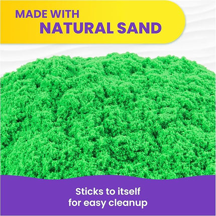 Kinetic Sand, 2.5lbs Green Play Sand, Amazon Exclusive, Resealable Bag (Packaging May Vary), Sensory Toys, Holiday Gifts & Stocking Stuffers for Kids Ages 3 and up