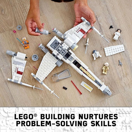 LEGO Star Wars Luke Skywalker's X-Wing Fighter 75301 Building Toy Set - Princess Leia Minifigure, R2-D2 Droid Figure, Jedi Spaceship from The Classic Trilogy Movies, Great Gift for Kids, Boys, Girls