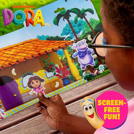 Dora Puffy Sticker Playset, 35 Reusable Stickers and 2 Play Scenes, Fun Kids Activities, Toddler Toys, Road Trip Essentials, Gifts for 4 Year Old Girl, Mess Free Airplane Toy for Little Ones