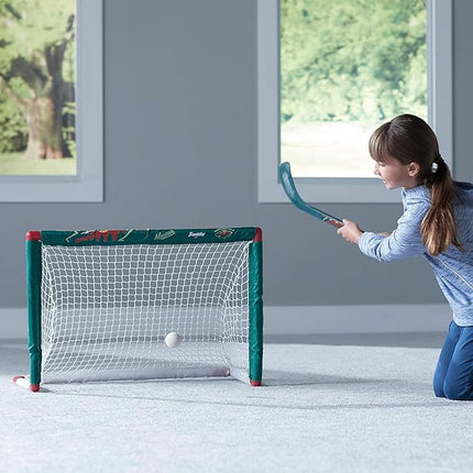 Franklin Sports NHL Mini Hockey Set - Kids Indoor Knee Hockey Goal, Ball, + 2 Stick Combo - Youth Team Indoor Toy Set - Official - Ages 3+