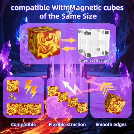 Magnetic Blocks, 120 PCS Magnetic Building Blocks, STEM Constructions Magnet Blocks for Boys Girls Age 3 4 5 6 7 8 9 10, Sensory Stacking Toy Christmas Birthday Gifts for Kids