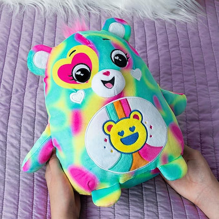 Care Bears Squishy 10" Plush Good Vibes Bear - Soft Huggable Squishy Material! – Good for Girls and Boys, Employees, Collectors, Ages 4+
