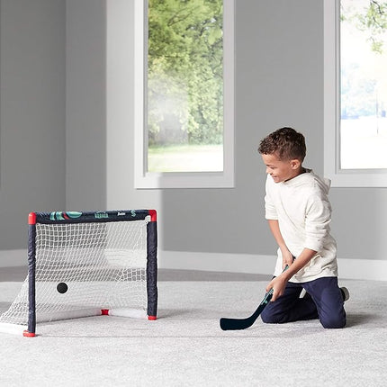 Franklin Sports NHL Mini Hockey Set - Kids Indoor Knee Hockey Goal, Ball, + 2 Stick Combo - Youth Team Indoor Toy Set - Official - Ages 3+