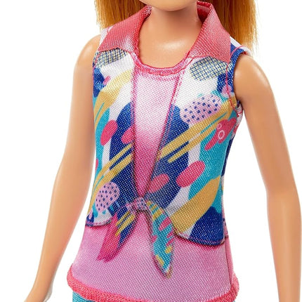 Barbie & Stacie Doll Set with 2 Pet Dogs & Accessories, Dolls with Blonde Hair & Blue Eyes, Summer Clothes