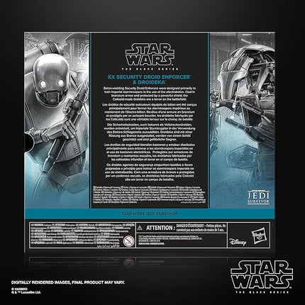 STAR WARS The Black Series KX Security Droid Enforcer & Droideka, Jedi: Survivor Gaming Greats Collectible 6 Inch Action Figure 2-Pack (Amazon Exclusive)