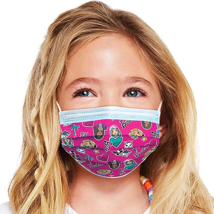 Children’s Single Use Face Mask, Barbie, 14 count, small, Ages 2 - 7, Kids Toys for Ages 2 Up by Just Play