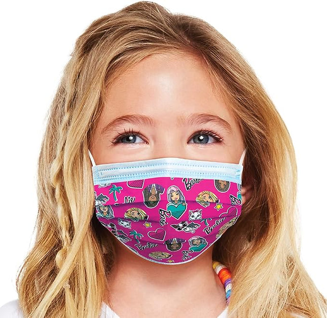 Children’s Single Use Face Mask, Barbie, 14 count, small, Ages 2 - 7, Kids Toys for Ages 2 Up by Just Play