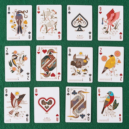 Bird in The Hand Themed Playing Cards | 54 Pieces of Stunning Custom Art | Unique Bird on Every Card in The Deck