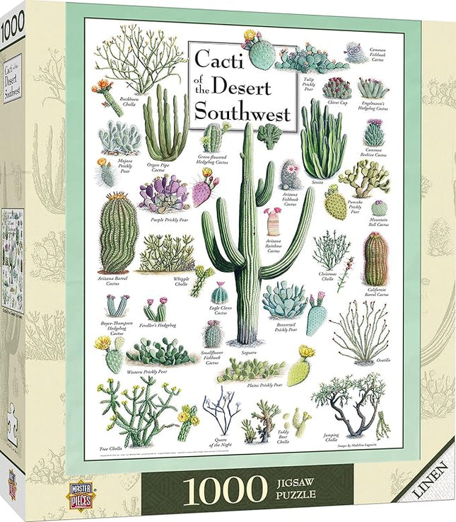 MasterPieces 1000 Piece Jigsaw Puzzle for Adults, Family, Or Youth - Cacti of The Desert Southwest - 19.25"x26.75"