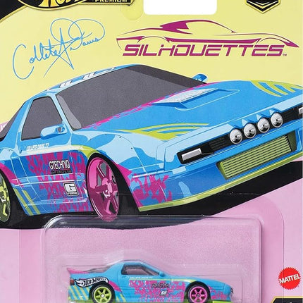 Hot Wheels Premium Car Culture Collectible Toy Car, 1:64 Scale Die-Cast Mazda RX7 FC Pandem, Silhouettes Vehicle with Real Riders Tires