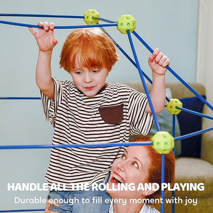 SYNCFUN Fort Building Kit for Kids, STEM Creative Construction Toy with Starry Night Cloth, Storage Bag for Indoor & Outdoors Activity, Educational Gift for Age 3 4 5 6 7 8 9 10 11 12 Boys and Girls