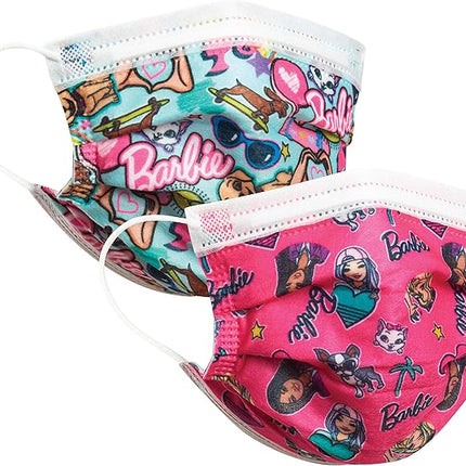 Children’s Single Use Face Mask, Barbie, 14 count, small, Ages 2 - 7, Kids Toys for Ages 2 Up by Just Play