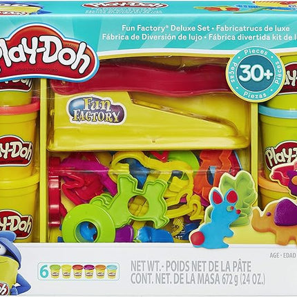 Play-Doh Fun Factory Deluxe Set, 31 Tools & 6 Cans, Back to School Gifts & Prizes, Kids Arts & Crafts, Preschool Toys, Ages 3+ (Amazon Exclusive)