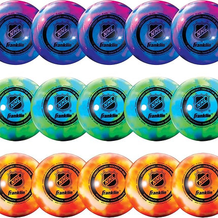 Franklin Sports NHL Street Hockey Balls - No Bounce Outdoor Street + Roller Hockey Balls - Official Size for Youth + Adult Street Hockey - Assorted Colors - 1, 2, 3, and 15 Bulk Packs