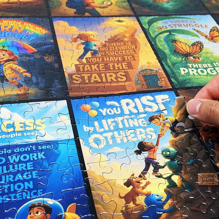 Think2Master Motivational & Inspirational Collage 500 Pieces Large Format Jigsaw Puzzle: Kids 12+, Teens, Adults & Families. Fosters Growth Mindset - Vibrant Wall Art. Great Gift. Size: 26.8” X 18.9”