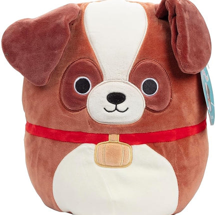 Squishmallows 10" Sassafras the St. Bernard Dog - Officially Licensed Kellytoy Plush - Collectible Soft & Squishy Puppy Stuffed Animal Toy - Add to Your Squad - Gift for Kids, Girls & Boys - 10 Inch
