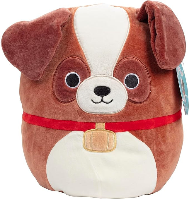 Squishmallows 10" Sassafras the St. Bernard Dog - Officially Licensed Kellytoy Plush - Collectible Soft & Squishy Puppy Stuffed Animal Toy - Add to Your Squad - Gift for Kids, Girls & Boys - 10 Inch