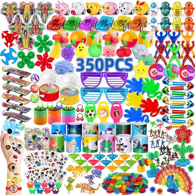 Amy&Benton 350pcs Party Favors for Kids 3-5 4-8 8-12, Goodie Bags Stuffers, Pinata Stuffers Fillers, Treasure Box Toys for Classroom Prizes, Carnival Prizes Birthday Easter Bulk Holiday Supplies