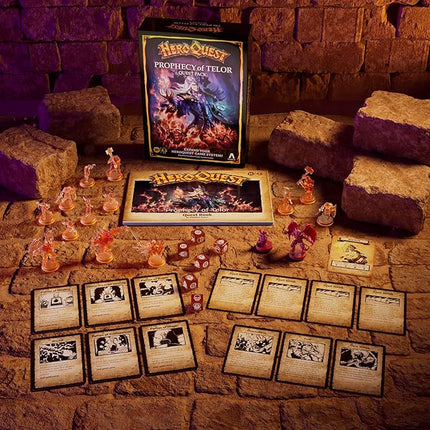 Avalon Hill HeroQuest Prophecy of Telor Quest Pack, Requires HeroQuest Game System to Play, Dungeon Crawler Games, Ages 14+, 2-5 Players, Strategy Games
