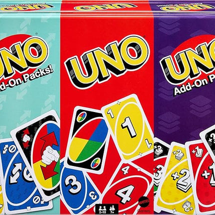 Mattel Games UNO Card Game with 2 Add On Packs & Collectible Tin for Kids, Adults & Family Game Night. 2 to 10 Players (Amazon Exclusive)