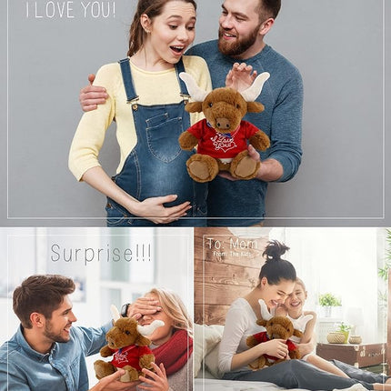 DolliBu I Love You Valentine Texas Longhorn - Cute Stuffed Animal with Red Shirt and Name Personalization Gift for Valentines Day, Birthday, Anniversary, Romantic Date - 9 Inches