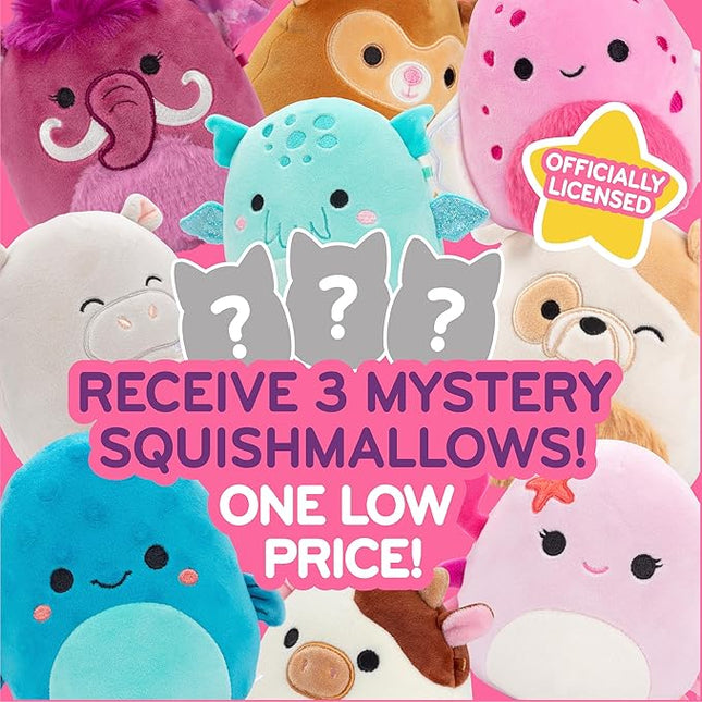Squishmallows Mystery 5-Inch 3- Little Squish 2025 Value Pack - Get Three Mini Official Jazwares 5" Plush for Less - Collectible Soft & Squishy Stuffed Animal Toy - Gift Set for Kids, Girls Boys